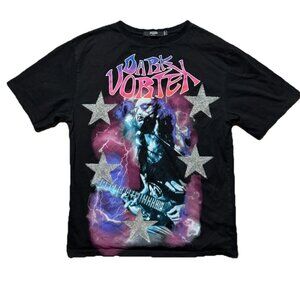 Jaded London Dark Vortex Rock And Roll Inspired Graphic Tee Size 2